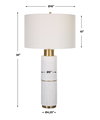 Ruse Whitewashed Table Lamp, by Uttermost, 1'4" width x 2'6" height x 1'4" depth thumbnail 3