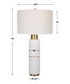 Ruse Whitewashed Table Lamp, by Uttermost, 16" width x 30" height x 16" depth thumbnail 3