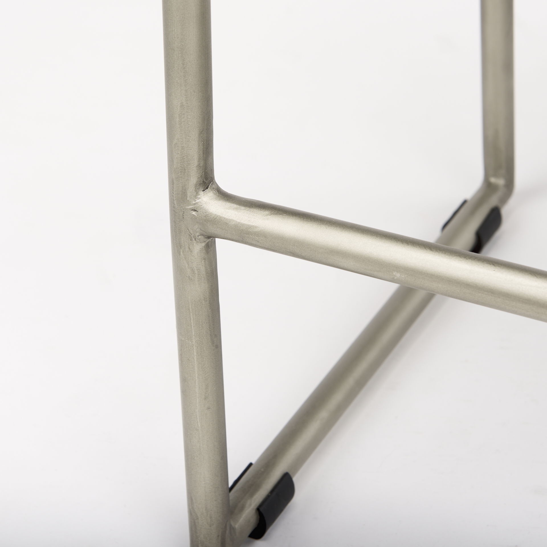 Givens 25.8'H Seat Height Brown Wood with Silver Metal Frame Counterstool, Counter & Bar Stool by Mercana, 14.1" length x 15.8" width x 26" height View 10