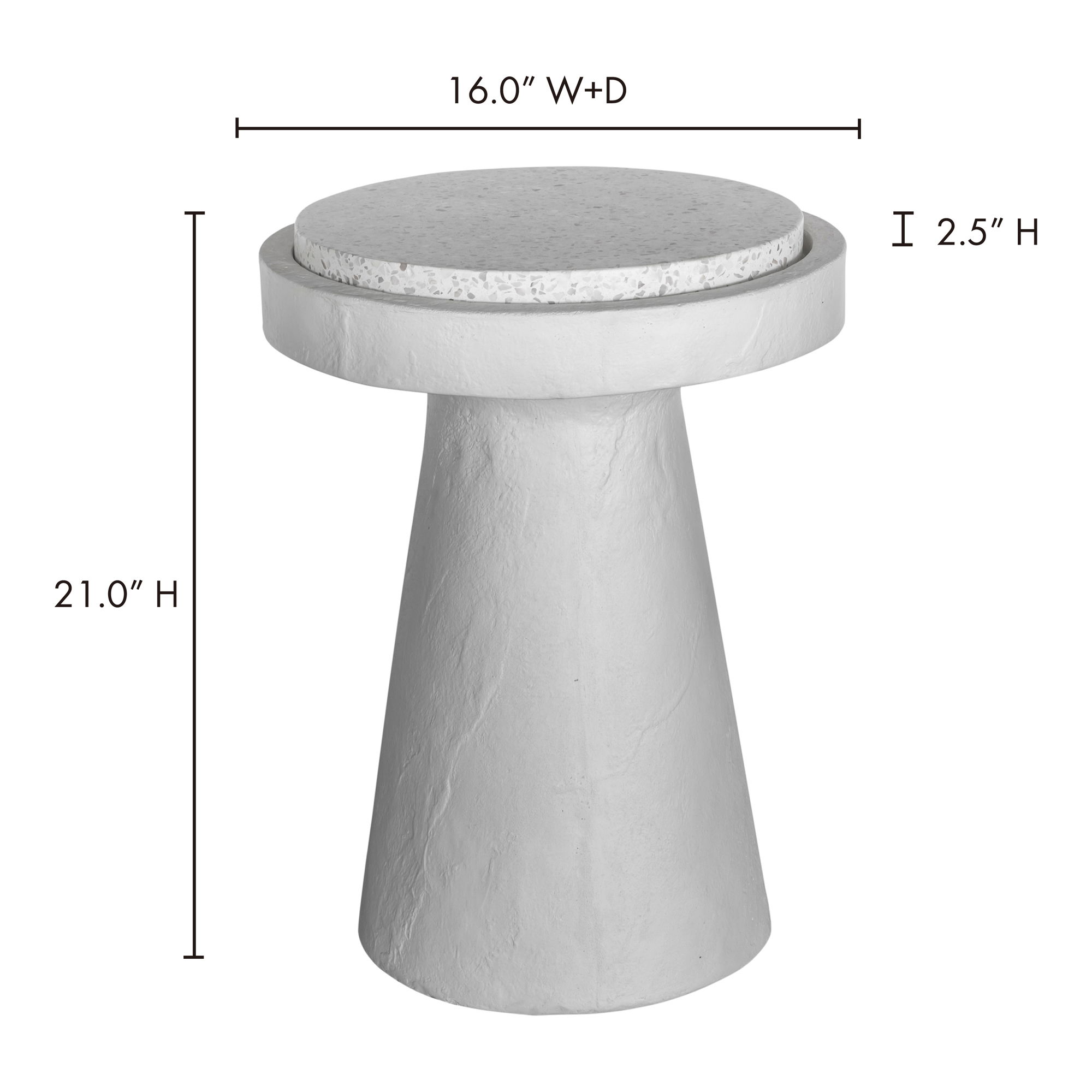 Book Accent Table White, Side & End Table by Moe's Home, 16" width x 21" height x 16" depth View 7