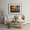 Shima Oval Light Brown Wood with Arched Legs Coffee Table thumbnail 1