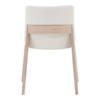 Deco Oak Dining Chair Cream White Pvc - Set Of Two, by Moe's Home, 21.25" width x 31.1" height x 21.25" depth thumbnail 7