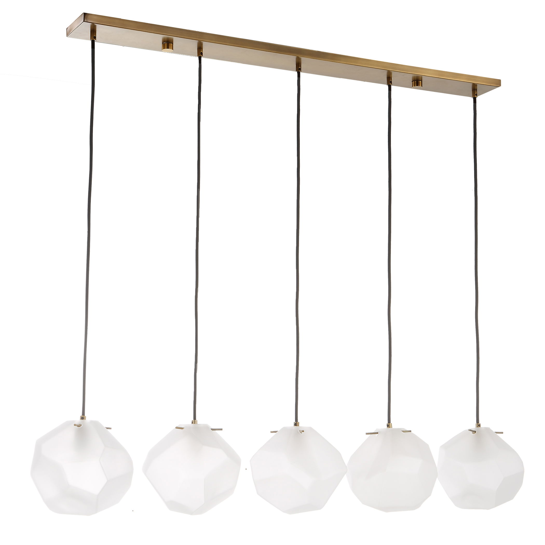 Geodesic 5 Light Linear Pendant large image 