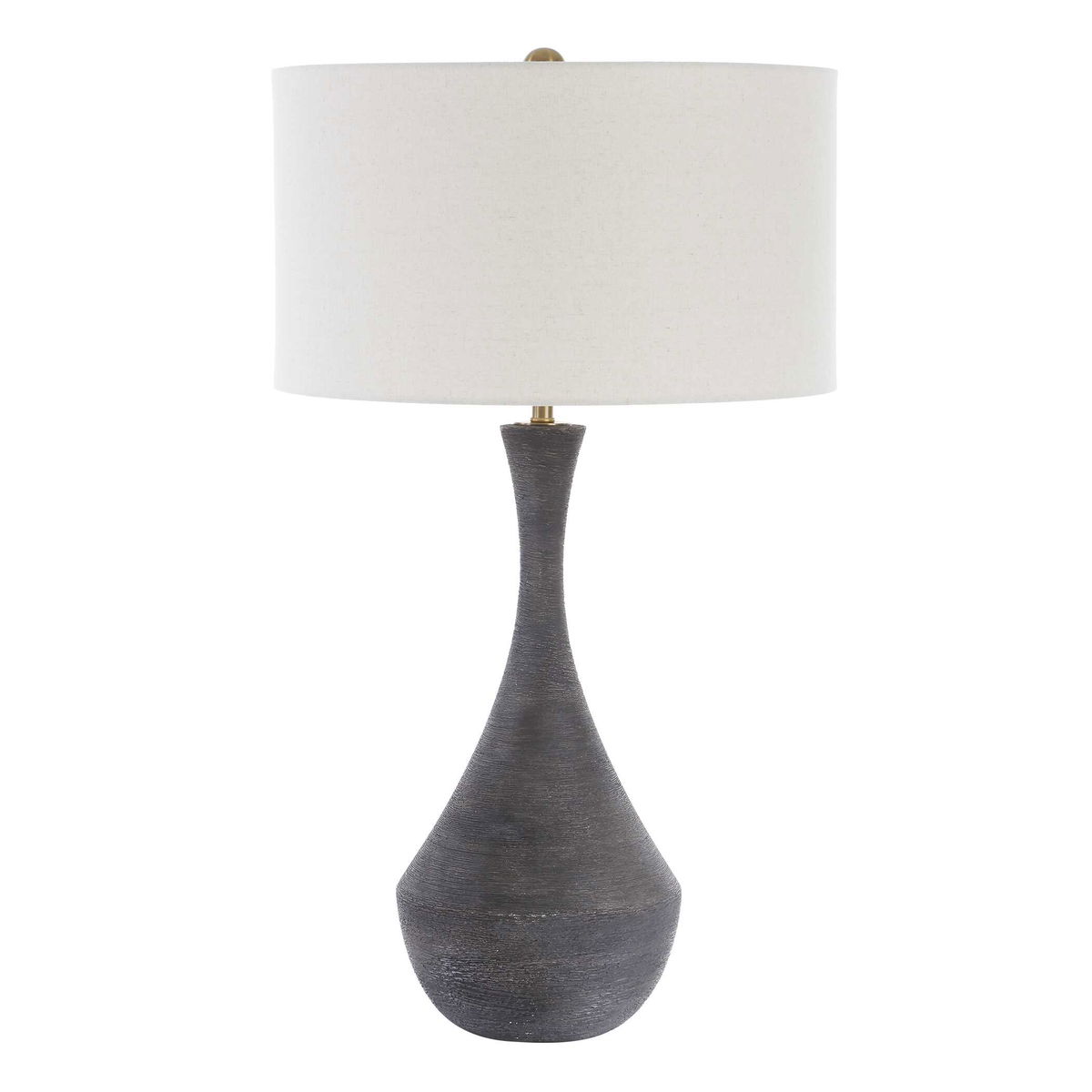 Helston Dark Charcoal Table Lamp, by Uttermost, 19" width x 34" height x 19" depth View 6