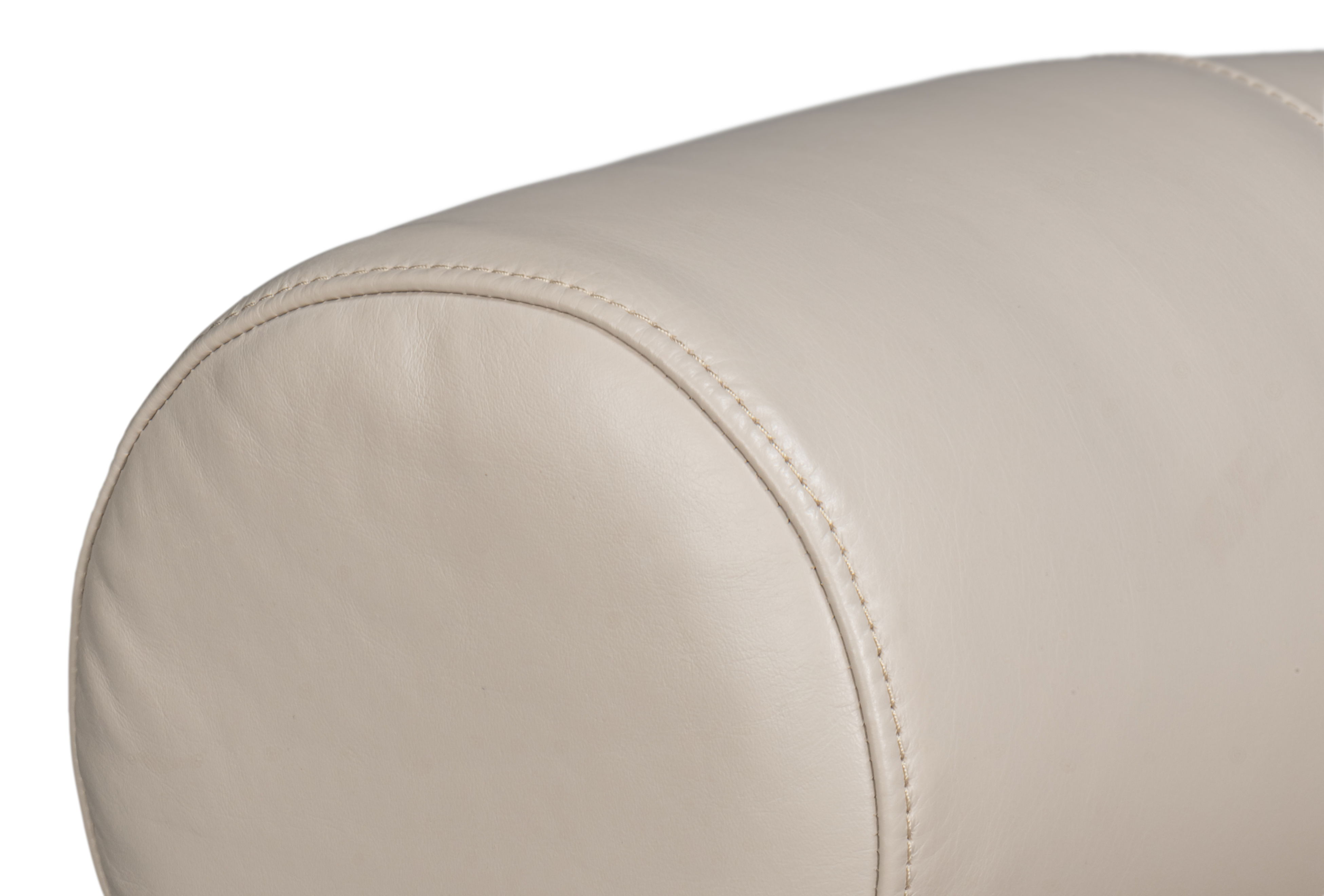Rondo Leather Swivel Chair, White large image 