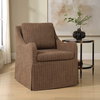Luisa Pinstripe Swivel Chair, Accent Chair by Uttermost, 27.5" width x 35.5" height x 33.5" depth thumbnail 3