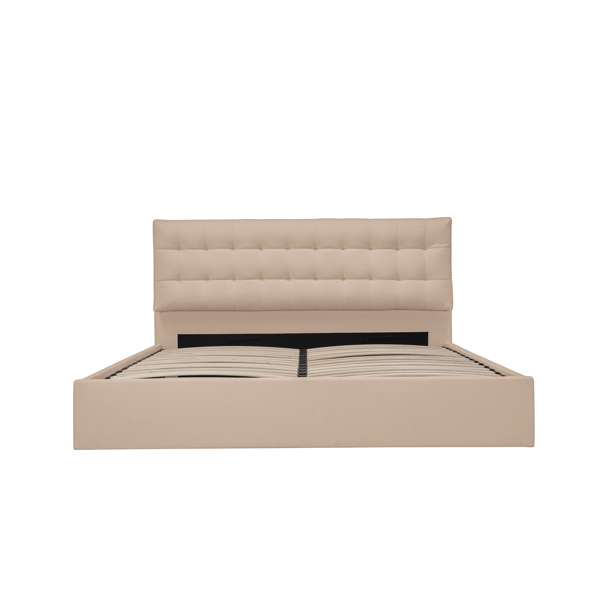 Sebastion Queen Storage Bed Cream large image 