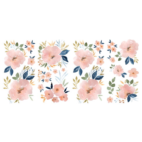 Beth Schneider Sweet Blooms Watercolor Wall Decals