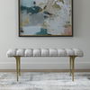 Imperial Upholstered Gray Bench thumbnail 1