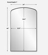 Tordera Black Arch Mirror, by Uttermost, 2' width x 3'4" height x 1" depth thumbnail 3