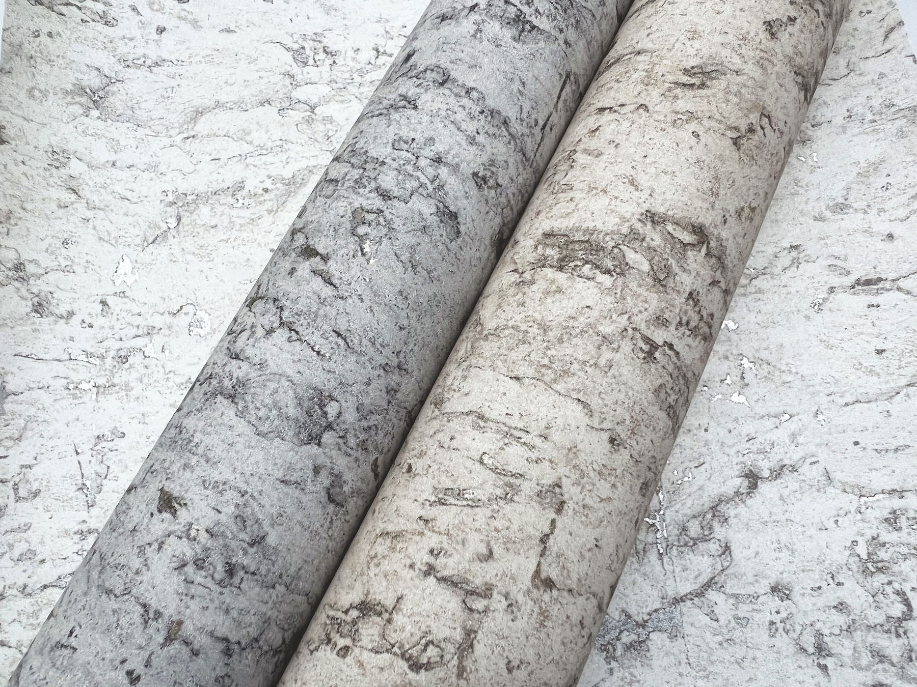 Shimmering Cork White Peel & Stick Wallpaper large image 