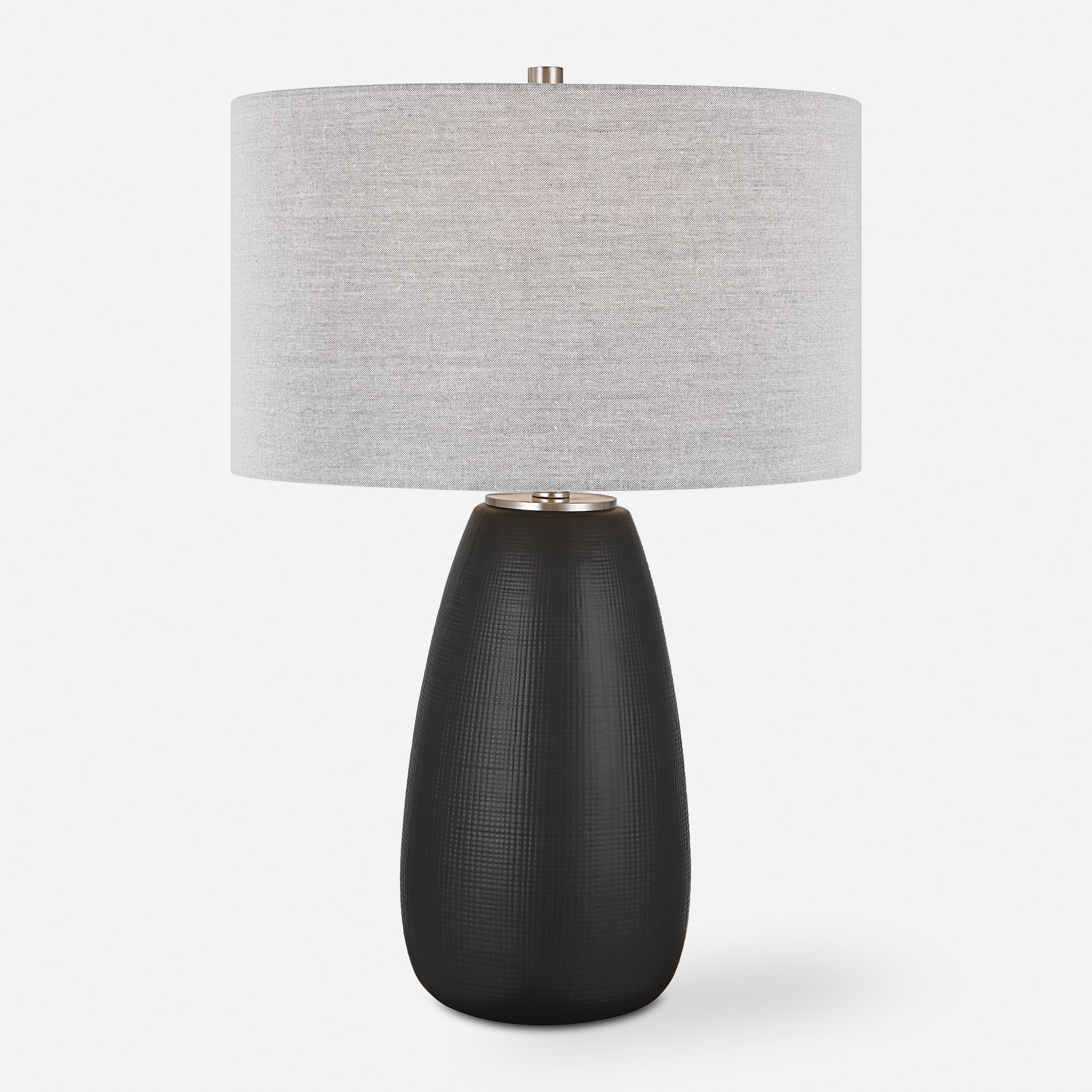 Twilight Satin Black Table Lamp large image 