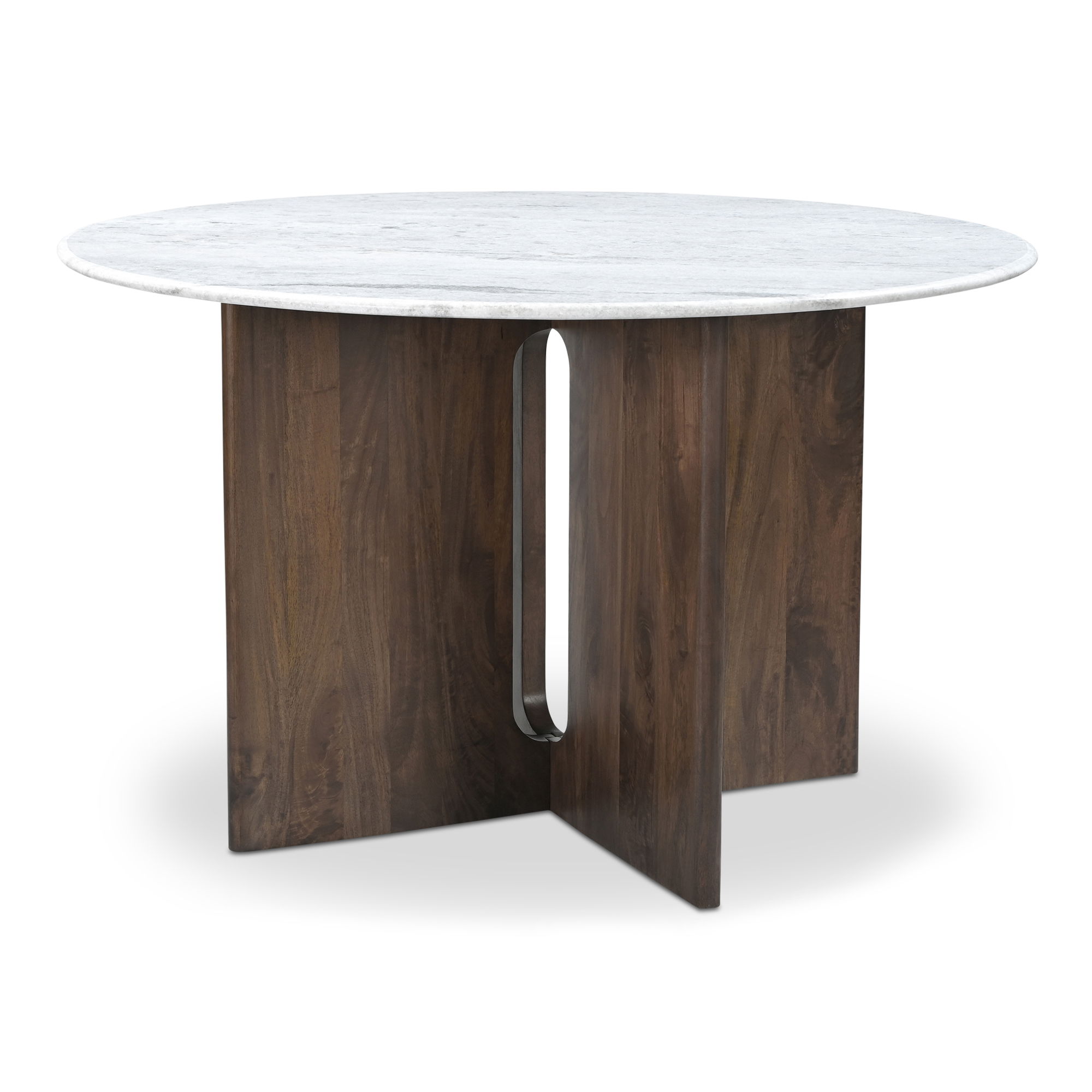 Stanley Dining Table White Marble, by Moe's Home, 48" width x 30" height x 48" depth View 2