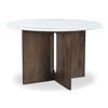 Stanley Dining Table White Marble, by Moe's Home, 48" width x 30" height x 48" depth thumbnail 2