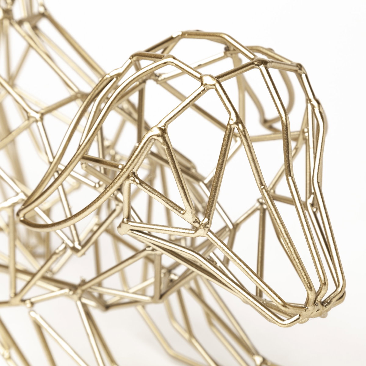 Frankie II 13L x 6W Gold Wire Framed Dog Shaped Decor, Decorative Object by Mercana, 13.39" length x 5.91" width x 12.2" height View 6