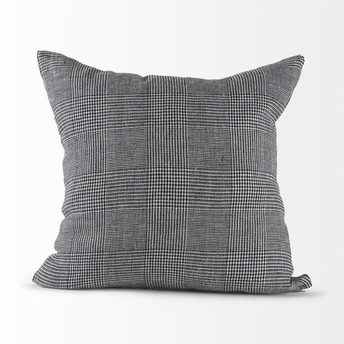 Ramone 20x20 Black and White Fabric Pillow Cover