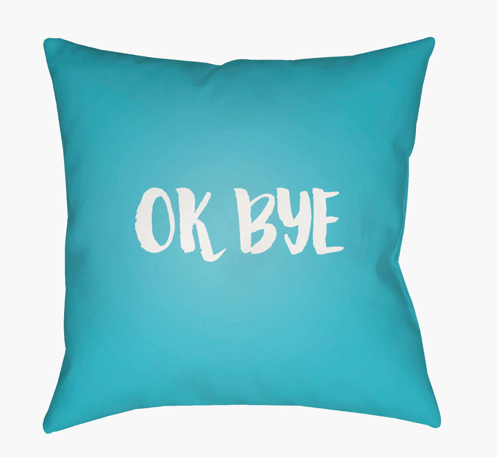 Ok Bye Accent Pillow, Decorative Pillow by Surya, 18" length x 18" width