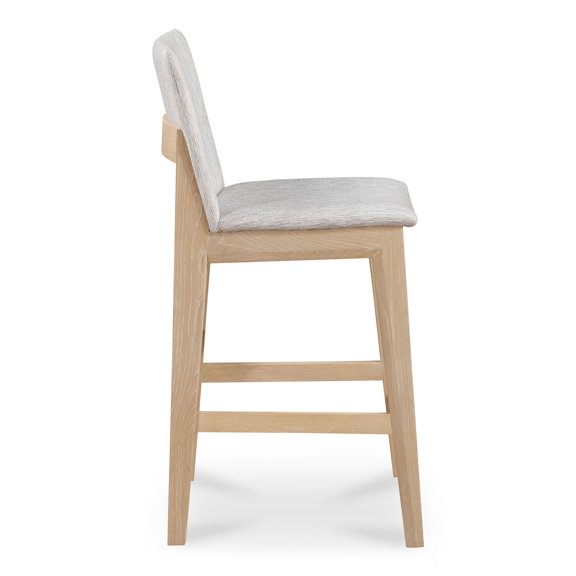Deco Oak Counter Stool Light Grey large image 