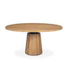 Swanson 60' Light Brown Wood Round Pedestal Dining Table thumbnail 0