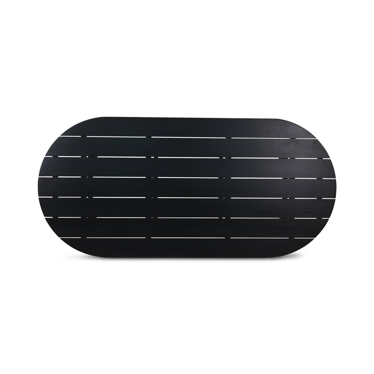 Delta Oval Outdoor Dining Table Black, Outdoor Table by Moe's Home, 7' width x 2'6" height x 3'3.5" depth View 4