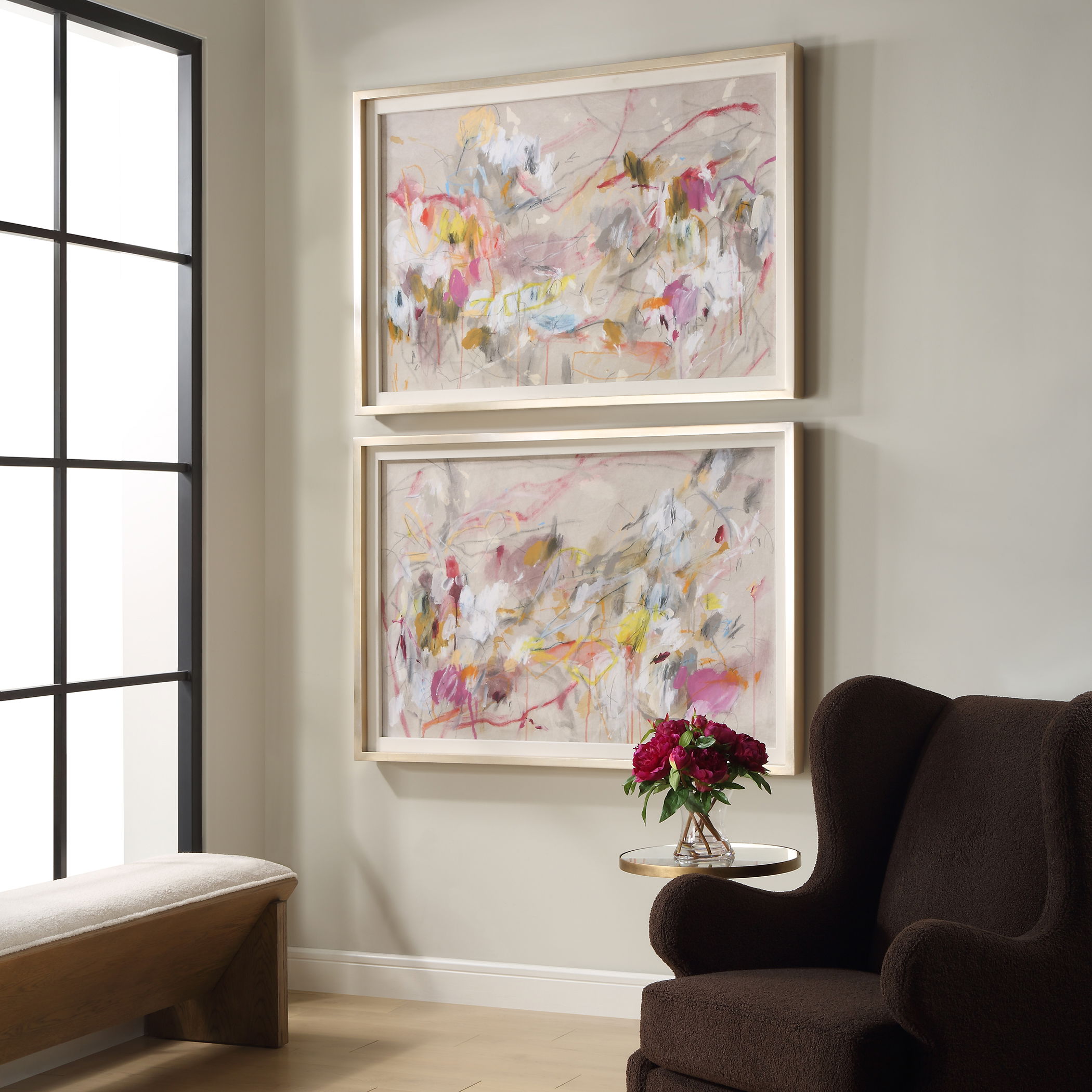 Metropolitan Rush Abstract Prints, S/2 large image 