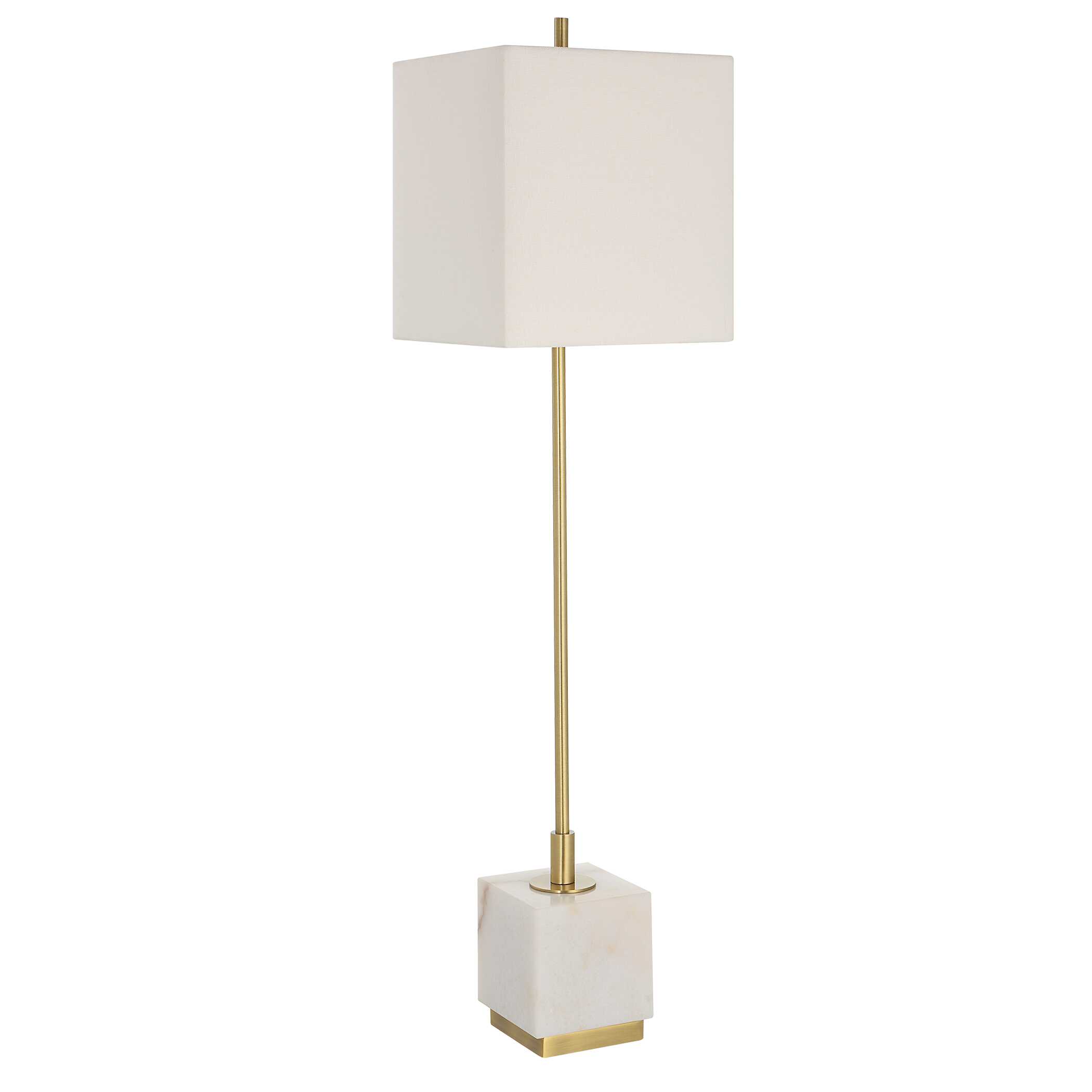 Escort Brass Buffet Lamp, by Uttermost, 9" width x 37" height x 9" depth View 5