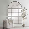 Rousseau Iron Window Arch Mirror, by Uttermost, 60" width x 30.5" height x 1.37" depth thumbnail 8