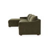 Farrow Sectional Cedar Green Left, Sectional Sofa by Moe's Home, 130.5" width x 31.75" height x 61.5" depth thumbnail 3