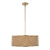 Pinchot 4 Light Rattan Drum Pendant, Ceiling Light by Uttermost, 22.25" width x 8.5" height x 22.25" diameter thumbnail 7