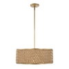 Pinchot 4 Light Rattan Drum Pendant, by Uttermost, 22.25" width x 8.5" height x 22.25" diameter thumbnail 7