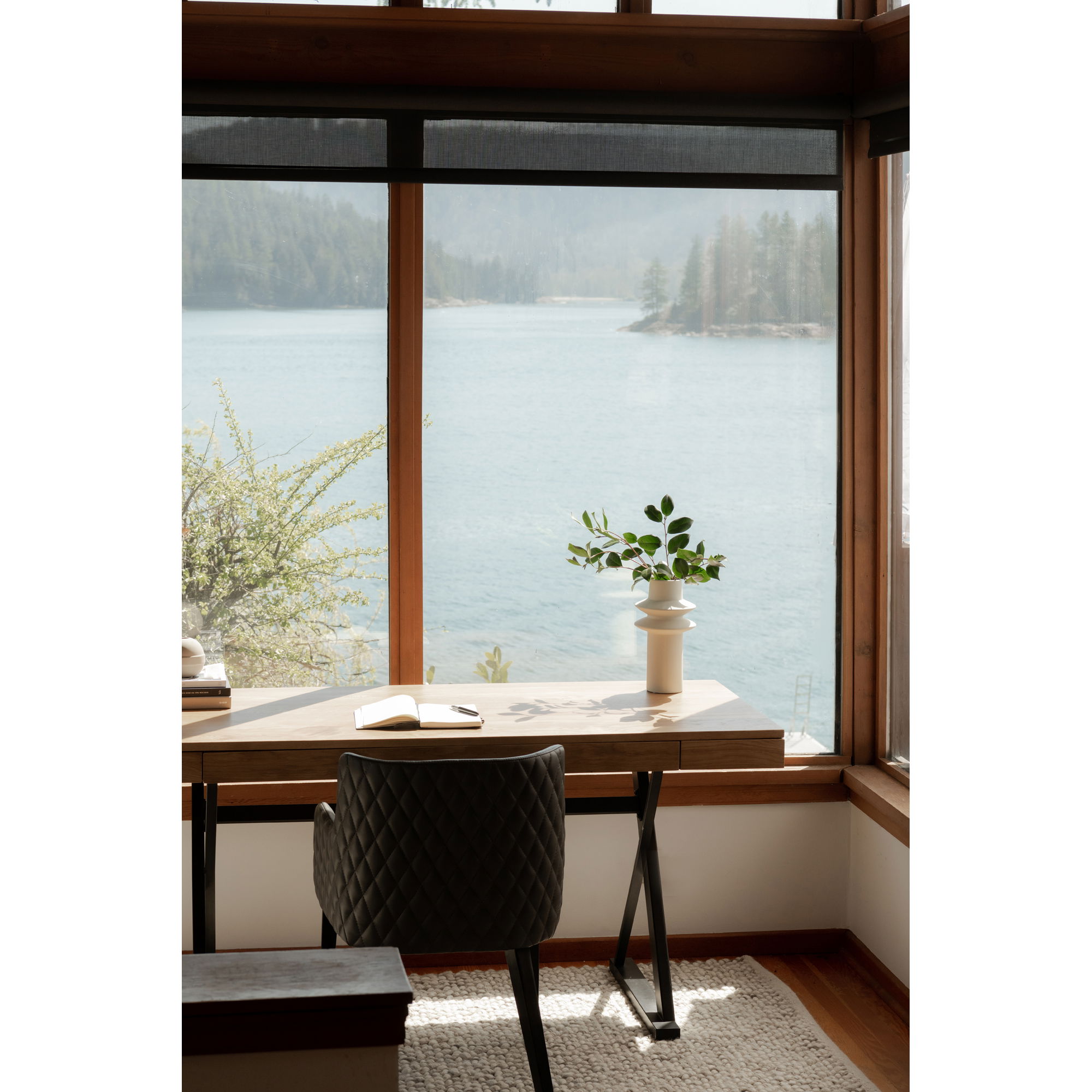 Profecto Desk Natural Oak, by Moe's Home, 63" width x 29.5" height x 26" depth View 10