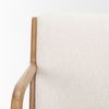 Cashel Accent Chair with Medium Brown Wood and Beige Fabric thumbnail 7