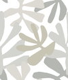 Kinetic Tropical Grey & Beige Peel & Stick Wallpaper, by York Wall, 20' length x 1'8.5" width x 0.02" depth thumbnail