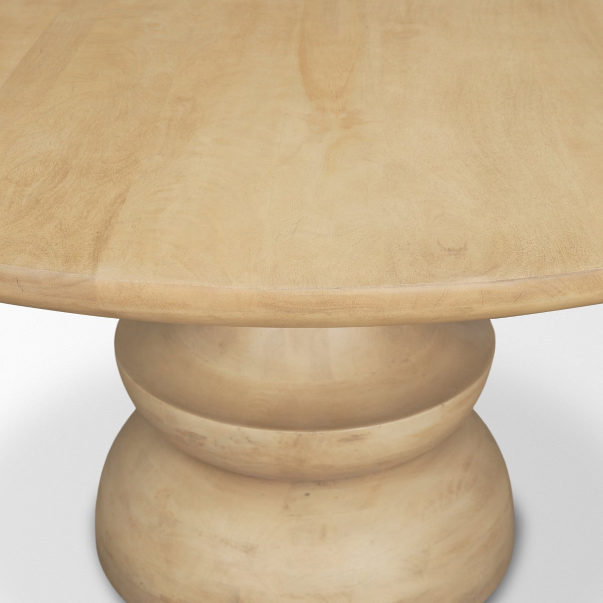 Crossman 60' Round Pedestal Dining Table | Modern | Blonde Wood | Seats 6, by Mercana, 60" length x 60" width x 30" height View 8