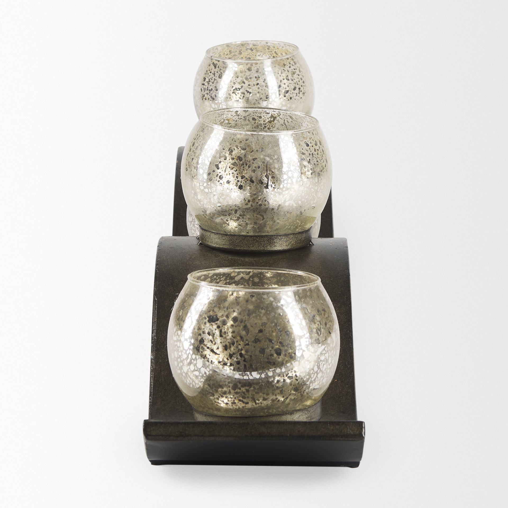 Lux Copper Metal Five Hurricane Glass Holder Table Candle Holder, Candles & Candle Holder by Mercana, 37" length x 4.92" width x 6.99" height View 5