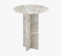 Online Designer Home/Small Office Calvert 18" Round Marble Accent Table