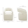 Barrow Rolling Dining Chair White Mist thumbnail 14