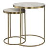 Aragon White Nesting Tables Set/2, Side & End Table by Uttermost, 19.5" width x 24" height x 19.5" depth thumbnail 6
