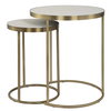 Aragon White Nesting Tables Set/2, Side & End Table by Uttermost, 19.5" width x 24" height x 19.5" depth thumbnail 6