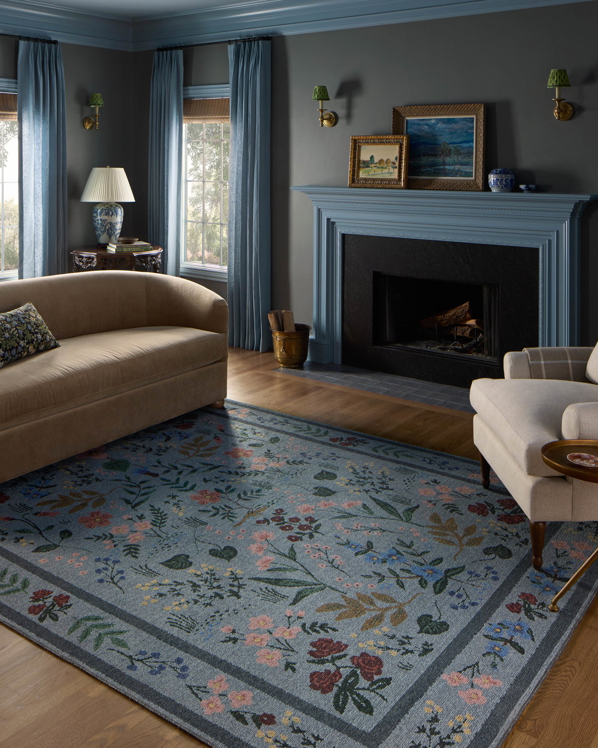 Rifle Paper Co. x Loloi Wildwood Rug, 2' length x 5' width View 2