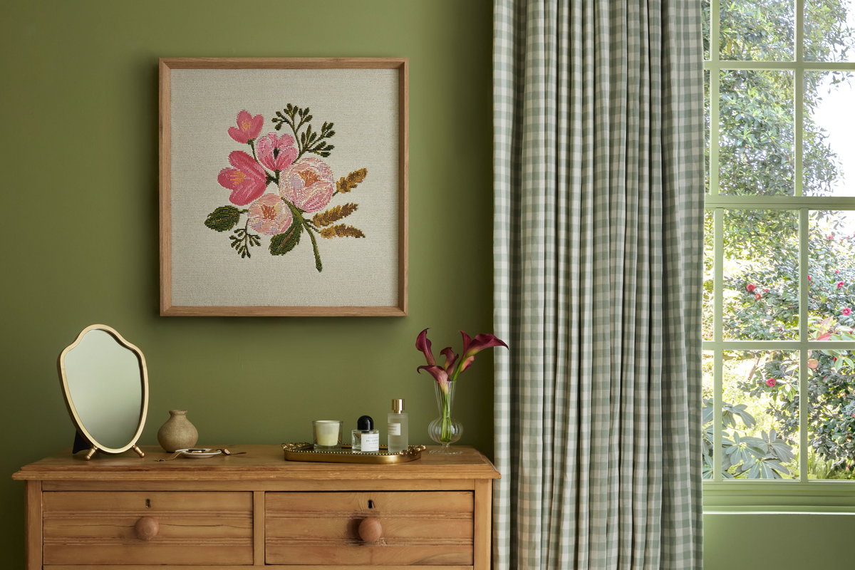 Rifle Paper Co. x Loloi Rose Botanical Wall Art, Wall Hanging, 21" length x 22" width View 3