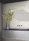 Fern Fronds Taupe & White Wallpaper 1 Fern Fronds Taupe & White Wallpaper thumbnail 1