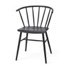 Colin  Black Metal Dining Chair, by Mercana, 21.26" length x 21.26" width x 30.32" height thumbnail 1