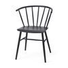 Colin Curved Back Dining Side Chair | Black Metal, Dining Chair by Mercana, 21.26" length x 21.26" width x 30.32" height thumbnail 1
