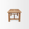 Stetson 84' Rectangular Natural Brown Wood Dining Table, by Mercana, 84" length x 39" width x 30" height thumbnail 6