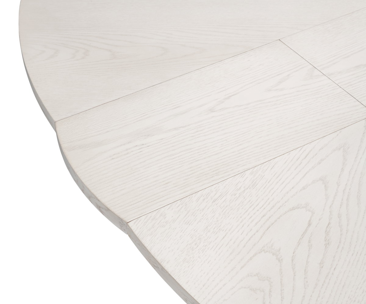 Casual Jupe Dining Table Workingwhite Md, by Sarreid, 4'7" length x 4'7" width x 2'6" height View 12