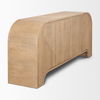 Sorina Reverse Fluted Light Brown Wood Sideboard thumbnail 6