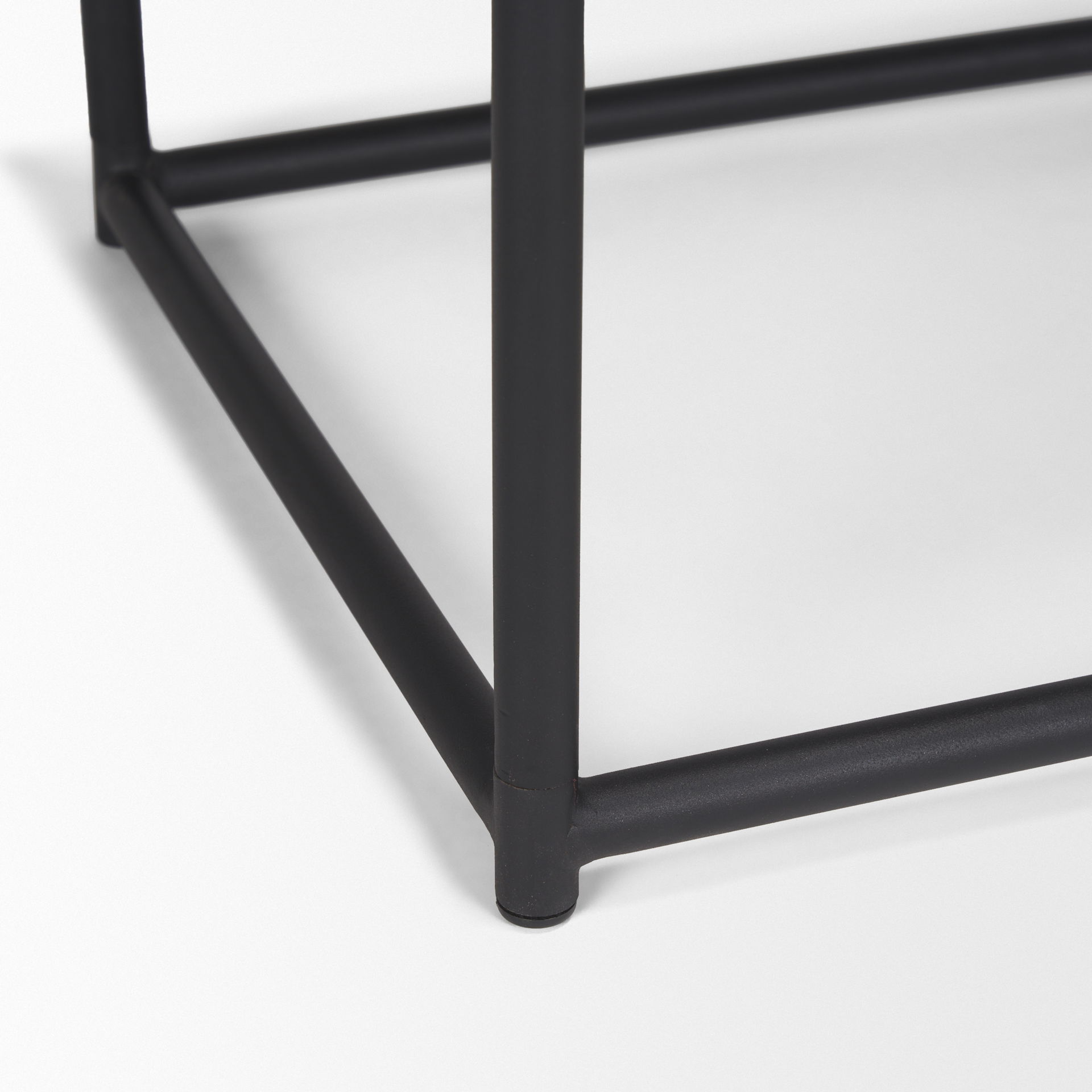 Taniel Light Brown Wood with Black Metal Stool large image 