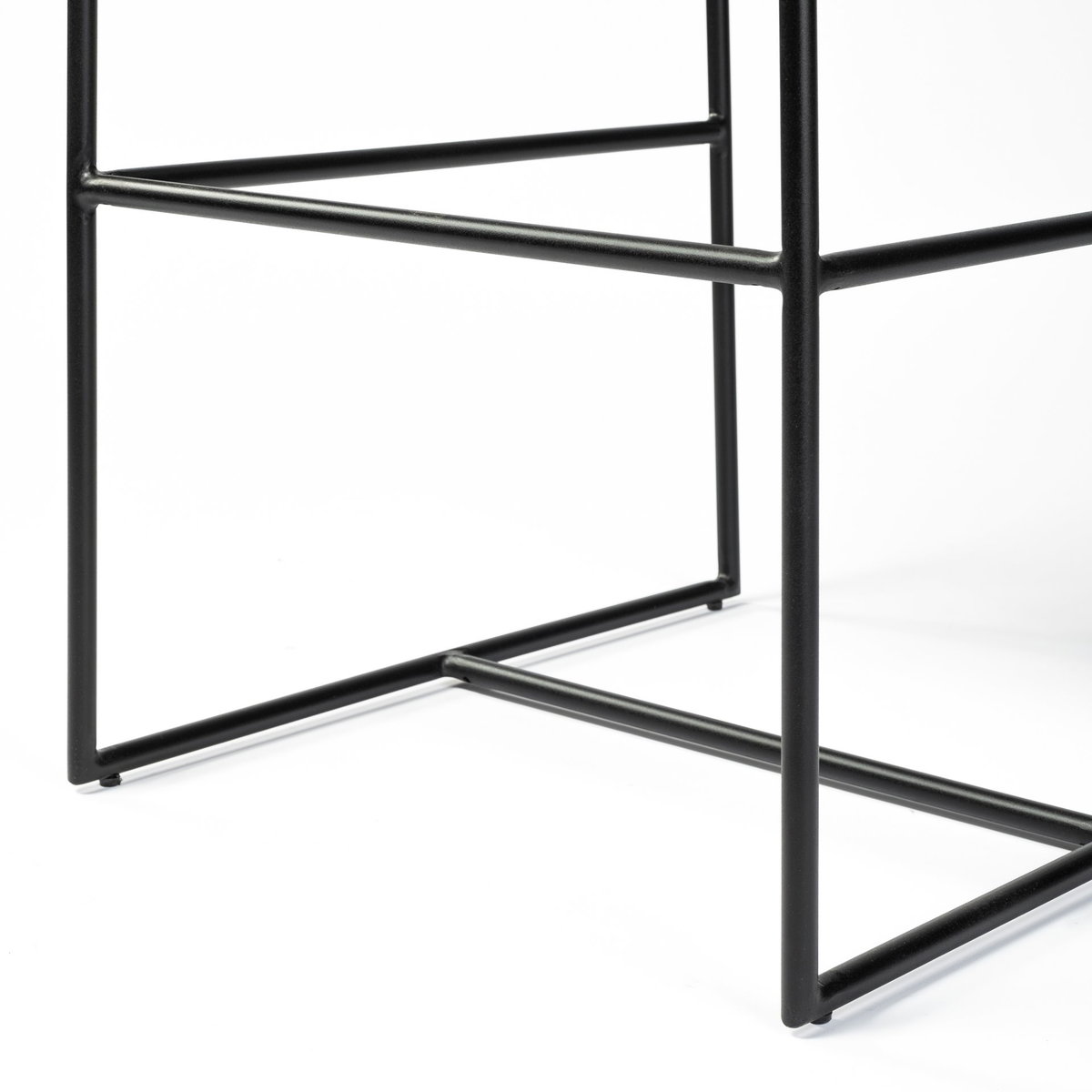 Stamford 40' Total Height Black Leather Seat with Wood Back, Metal Frame Bar Stool, Counter & Bar Stool by Mercana, 18.25" length x 22.5" width x 40" height View 11