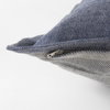Aubrielle 14x26 Gray and Blue Fabric Color Blocked Pillow Cover, Decorative Pillow by Mercana, 14" length x 26" width x 0.2" height thumbnail 9